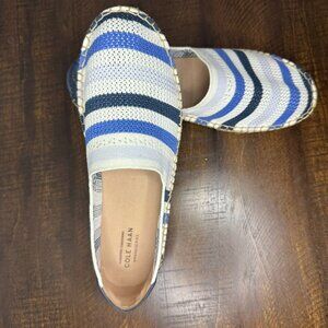 Cole Haan Cloudfeel Stitchlite Espadrille Blue Stripe 10 B (M)